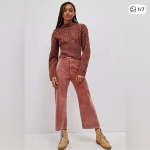 Pilcro by Anthropology Pink Corduroy Pants